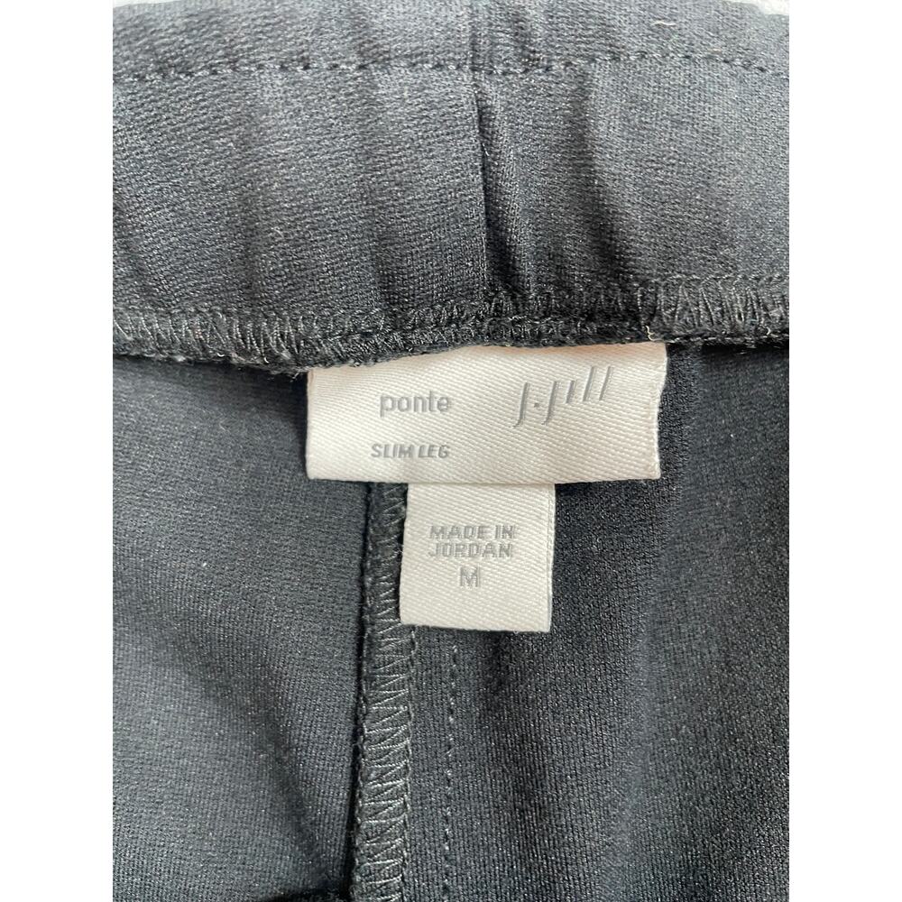 J. Jill Womens Size M Ponte Slim Leg Black Pull On Stretch Pants - Picture 3 of 8